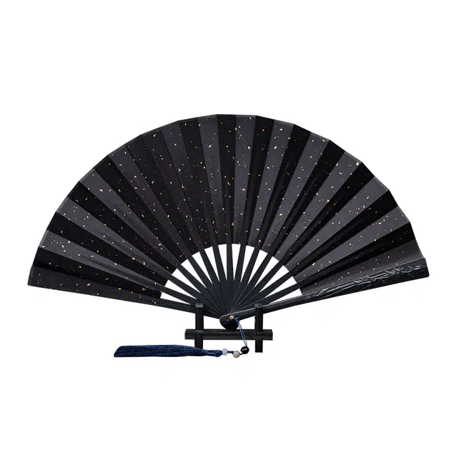 天子剑 君子竹金属折扇 古风 便捷防身功夫扇子 其他静态模型