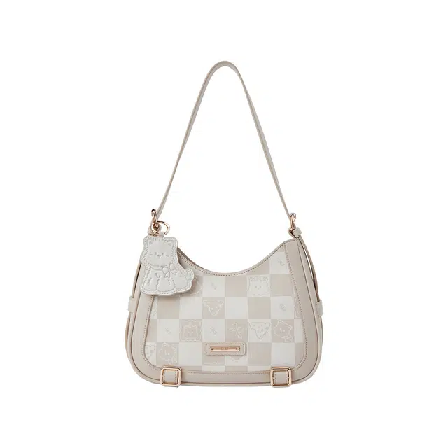 森马 时尚高级感百搭气质通勤 合成革 单肩包 女款 多色