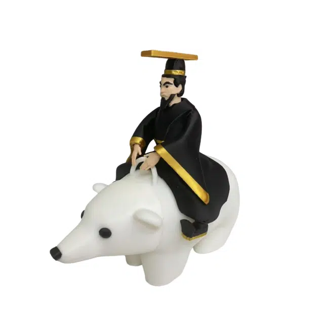 萌舒奇 抽象摆件秦始皇骑北极熊恶搞创意 整蛊玩具
