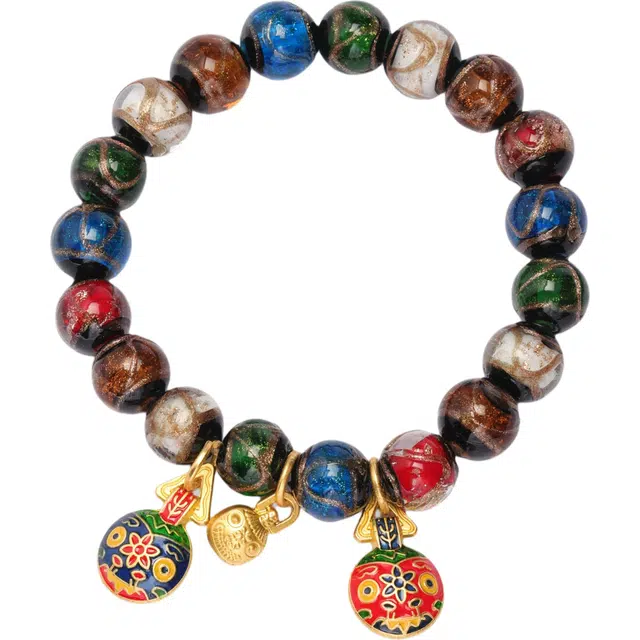 三檀小舍 宫廷国风新中式古风招财貔貅吞金兽转运饰品配饰#好运 琉璃 手串 男女同款情侣款