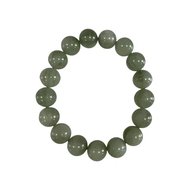 千叶珠宝 招财转运森系木属性天然 绿发晶 手串 男女同款情侣款