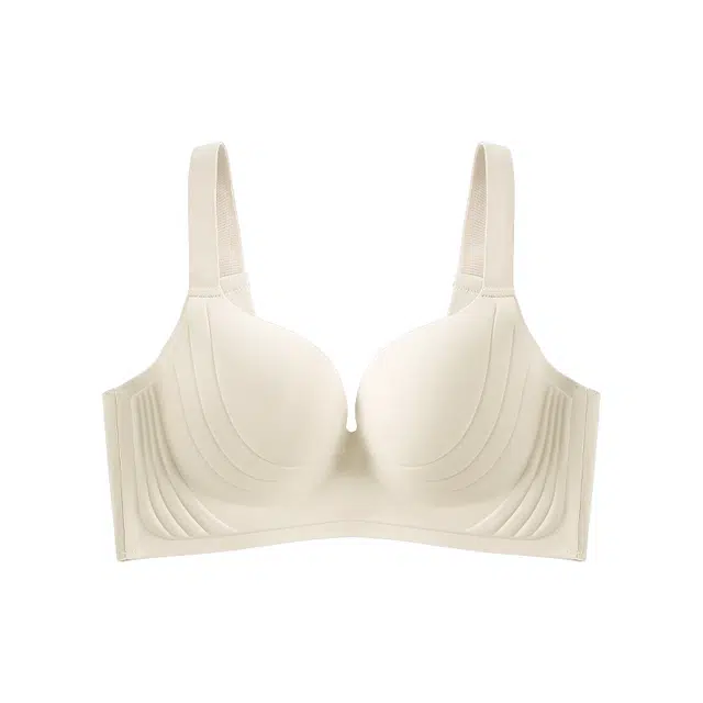 慕梵度 无痕大码内衣女薄款大胸显小侧收聚拢提拉收副乳防下垂软支撑立体上托云感舒适透气文胸 女款