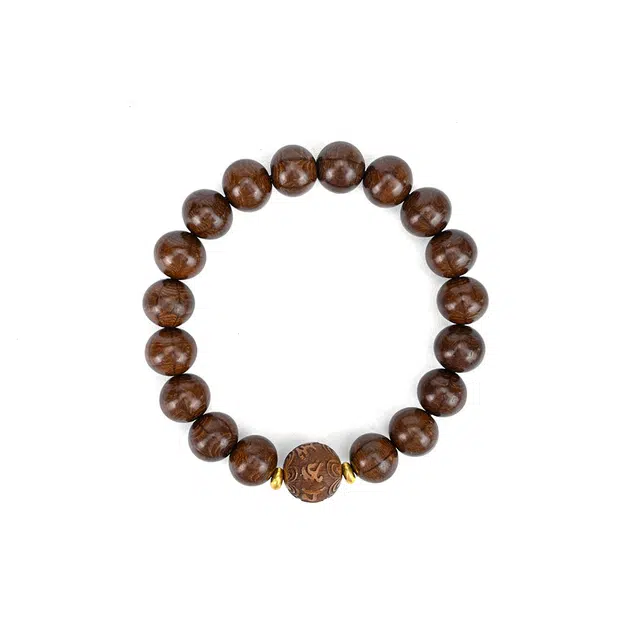 天纵 国潮复古风文玩佛珠  本命年必备 小众设计搭配六字箴言转运珠 纳福平安#好运 六道木 手串 男女同款情侣款