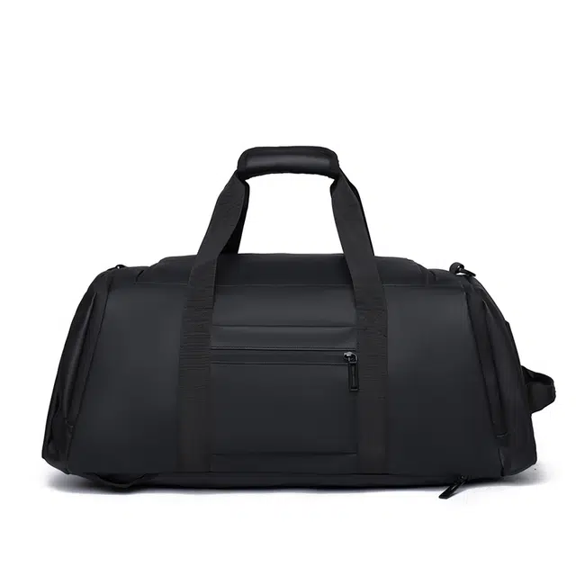 德力熊 纯色大容量多功能出差旅游 尼龙 旅行包 男款 黑色