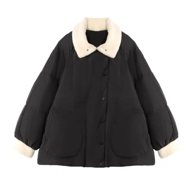 花栗鼠小姐 雪宝 拼接羊羔毛白鸭绒棉服 女款 礼盒装