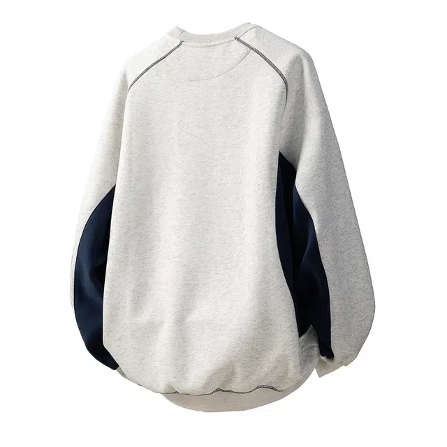 巴塞罗那足球俱乐部 美式复古学院风小众百搭宽松日常休闲字母印花设计感圆领卫衣 男女同款