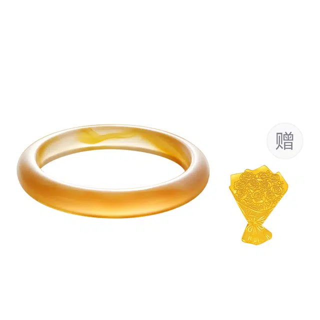 【首发赠金贴】 老庙 高级感金属光泽 暖调蜜糖色 落日熔金香槟 阳光洒金  低饱和高级 精致优雅 轻奢时尚#好运天然 玉髓 手镯 女款