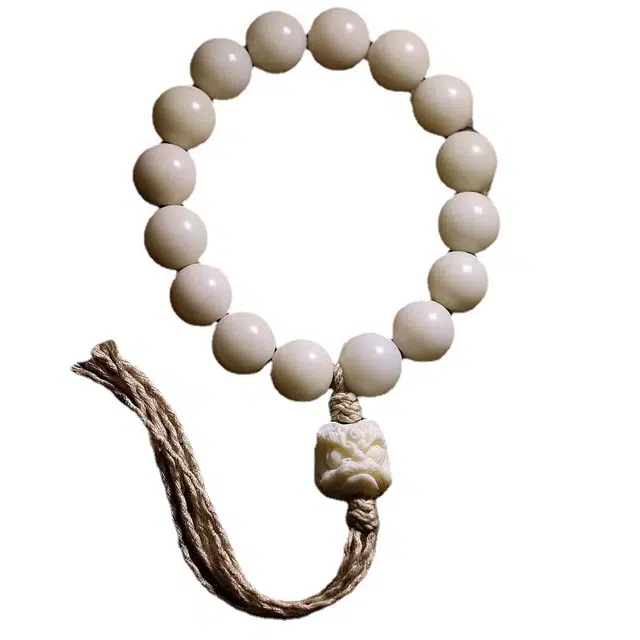 舞依翡 文玩手持佛珠醒狮文玩珠串#好运 白玉菩提 手串 男女同款情侣款