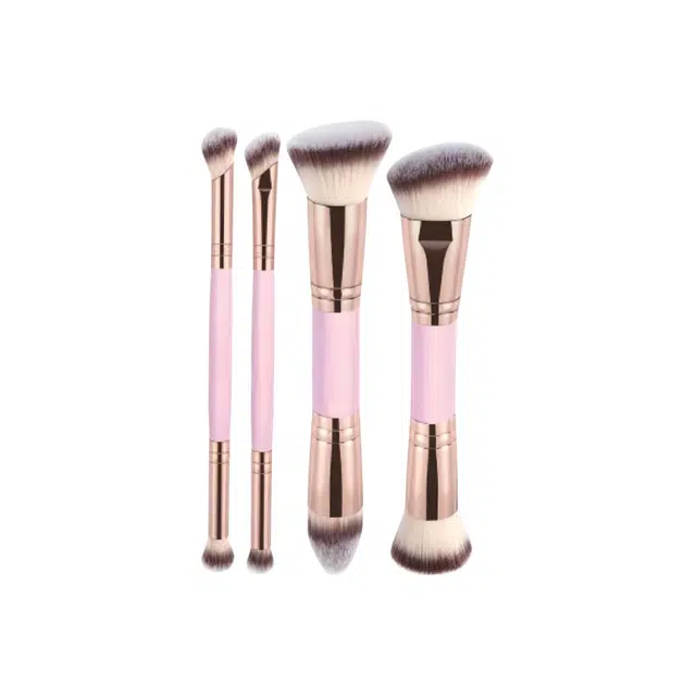 格安诺  双头粉底腮红刷单支三色软毛美妆工具修容刷散粉刷化妆刷 便携修容打底晕染