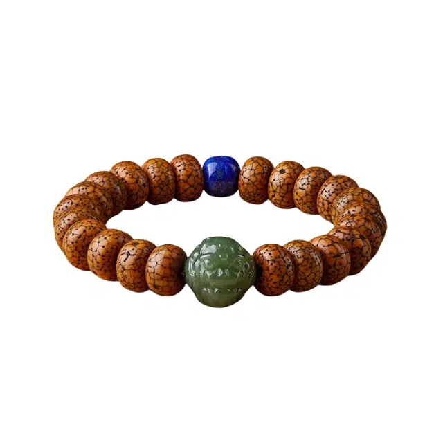 宣华意 国潮复古新中式古典高端 盘玩佛珠 开片正月算盘珠 招财貔貅文玩 诸事顺遂 时来运转#好运 星月菩提 手串 男女同款情侣款