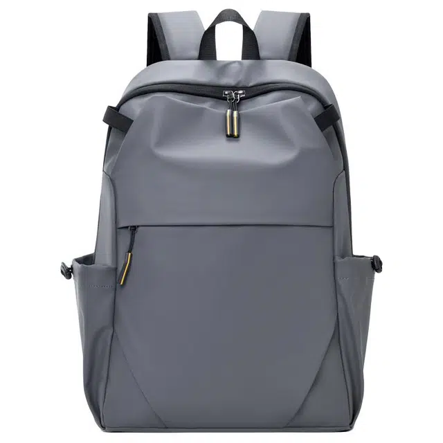 德力熊 纯色大容量休闲商务轻便 尼龙 双肩包 常规 男款 灰色/黑色