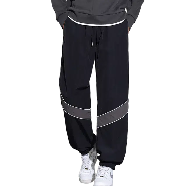 一碗士多 美式高街小众百搭时尚青春轻薄拼色个性痞帅运动户外透气速干登山露营机能通勤防风防水束脚休闲裤 男女同款