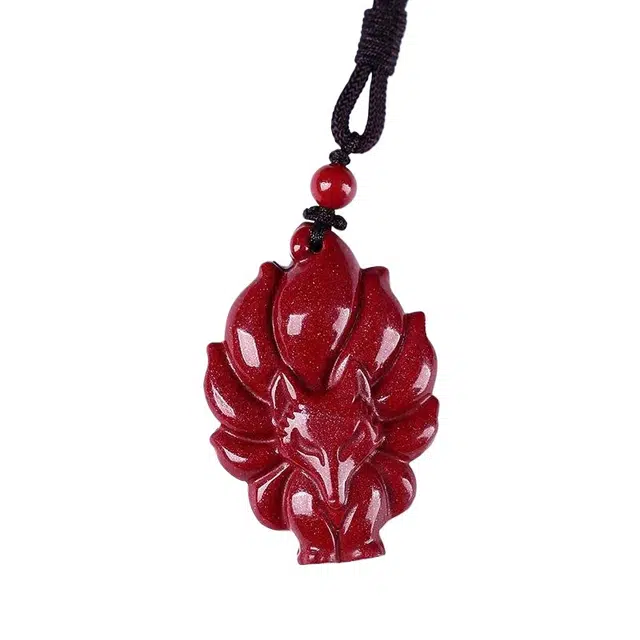 茂琼 高含量小狐狸挂件饰品小众百搭高级感#好运 朱砂 项链 男女同款情侣款