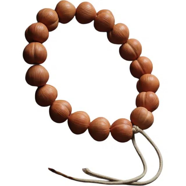 得笙陌 拉丝屁桃毕业级高品质易盘玩收藏品国潮新中式手持串#好运 猴头核桃 手串 男女同款情侣款