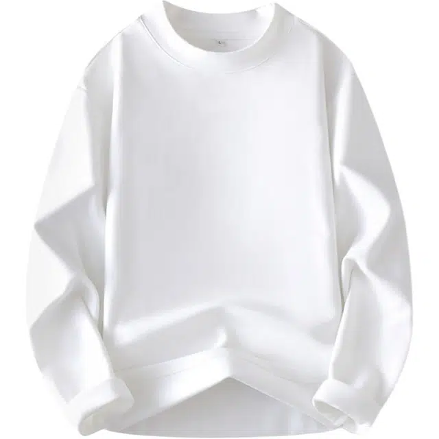 太子龍 爆款简单半高领纯色百搭打底衫上衣长袖卫衣 男款