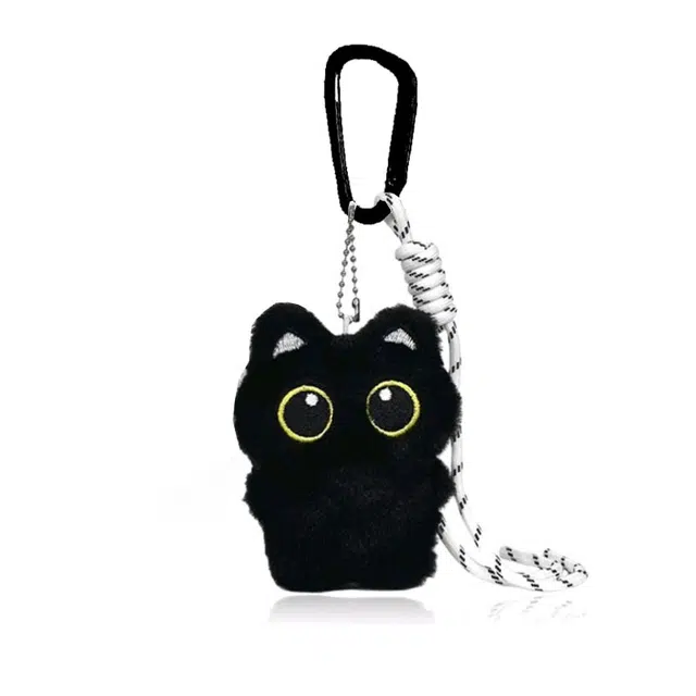 卡莱茵 【可爱小猫】 日系多巴胺可爱风萌趣绳森系卡通清新俏皮创意百搭包包 毛绒 挂件 男女同款情侣款