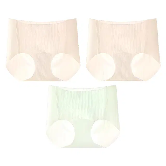 二三二三 轻薄透气吸汗冰丝速干无痕清爽舒适亲肤柔软不夹臀防走光凉感简约日常百搭短裤 组合装三角内裤 女款