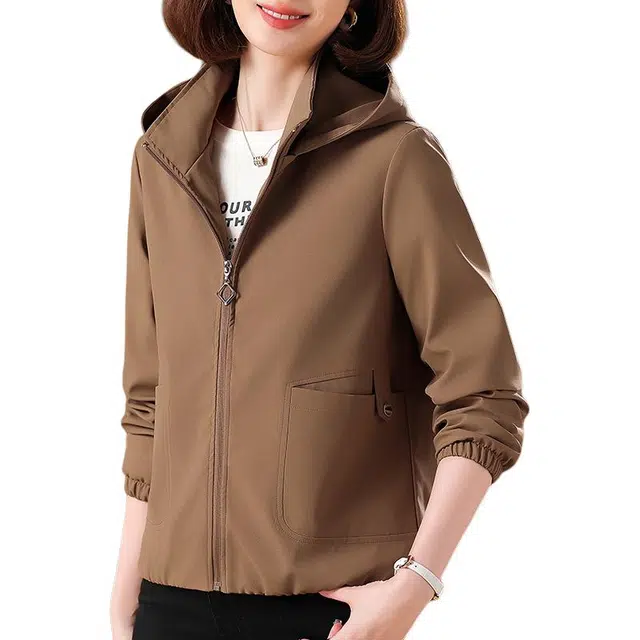 缪斯的诱惑 时尚潮流洋气减龄简约百搭干练柔软舒适休闲登山服可脱卸帽长袖夹克外套 女款