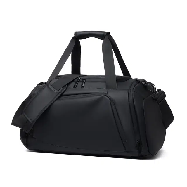 德力熊 纯色大容量运动健身包多功能手提出差旅游行李包潮酷轻便双肩包 尼龙 旅行包 男款 多色