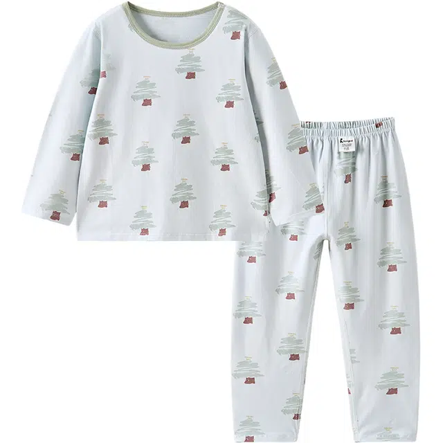 童泰 春秋季婴儿衣服儿童睡衣男童女童秋裤内衣家居服套装婴幼童