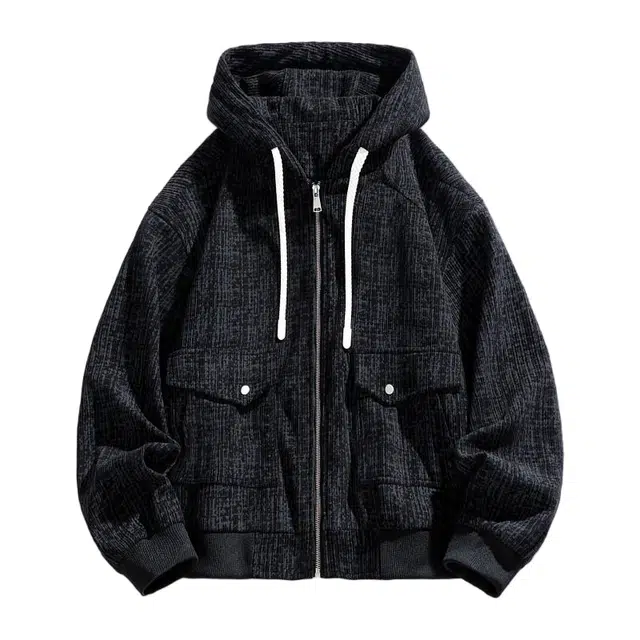 棉基因 美式复古小香风宽松简约连帽工装休闲百搭基础款夹克 男女同款