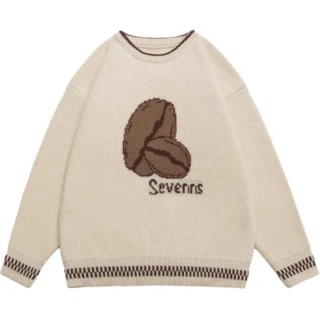 奇迹街区 潮牌街头圆领嘻哈宽松百搭针织衫 男女同款