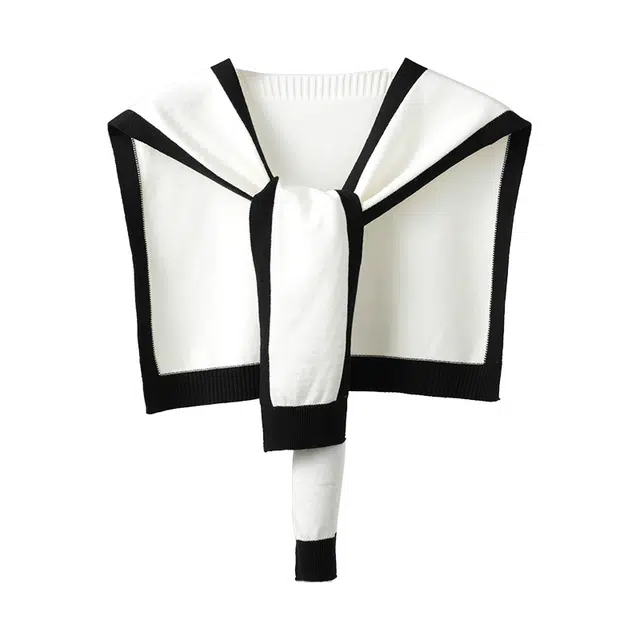 南极人 外搭韩系针织小坎肩高级感空调房搭肩护颈假领子叠穿时尚百搭 披肩 男女同款情侣款