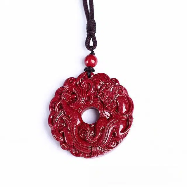 茂琼 简约 时尚 高含量紫金砂貔貅平安扣本命年小众百搭高级感#好运 朱砂 项链 男女同款情侣款