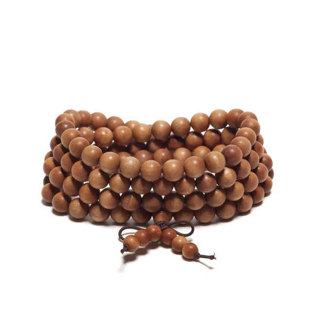 鶄鲤 新中式多圈叠戴简约气质佛珠#好运 芭比檀香 手串 男女同款情侣款