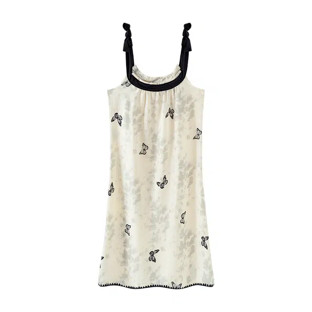 欧诗帛 睡衣女夏天宽松甜美风吊带高颜值学生家居服可外穿睡裙 女款