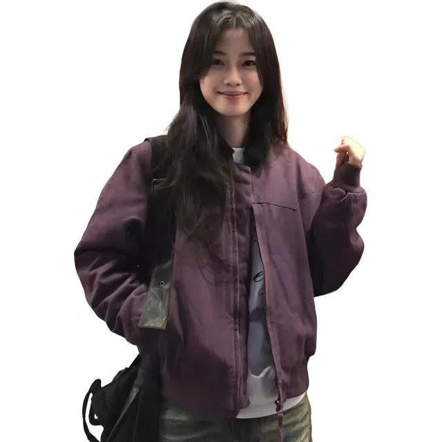 徐百货 美式复古做旧硬挺设计感工装春秋季高街潮流宽松百搭夹克外套 男女同款