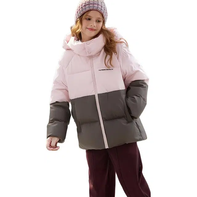 韩素伊上装 女冬季短款宽松时尚女童冬装外套