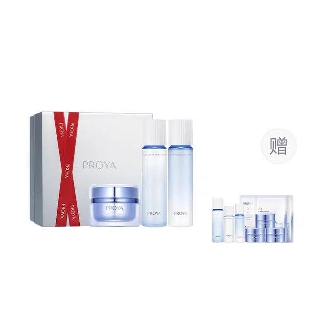 珀莱雅 源力水乳盈润霜护肤套装 舒缓紧致保湿修护 三件套/四件套