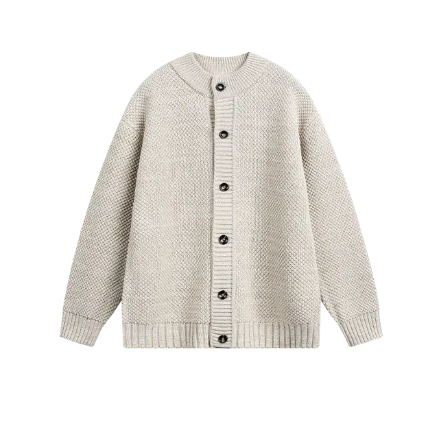 奇迹街区 复古简约潮牌宽松情侣针织衫 男女同款