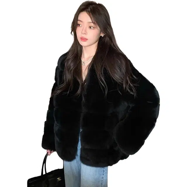 比利斯山羊 简约通勤时尚皮草外套 女款