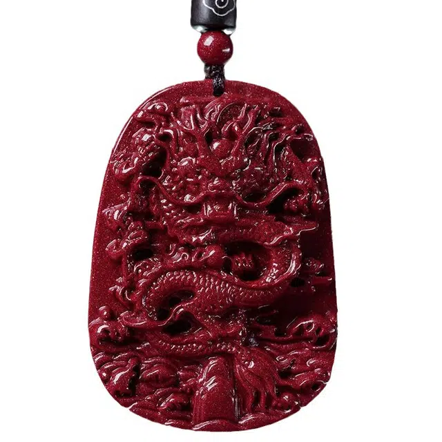 茂琼 龙牌本命年祥龙小众百搭高级感#好运 朱砂 项链 男女同款情侣款