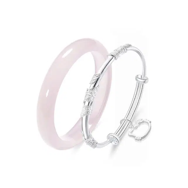 郁馨 可爱吸金招财猫繁花似锦平安纳福 百搭一步一响温柔美人镯小众设计高级感恋爱磁场创意萌趣#好运  琉璃 手镯 女款