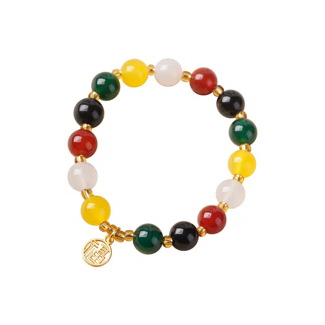 芳缘小傅 本命年新中式文玩佛珠转运珠福牌国风纳福有钱花 高级感气质小众 #好运 玛瑙 手串 男女同款情侣款