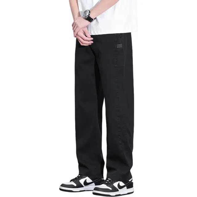 瑞梵帝斯 莱赛尔天丝凉感夏季薄款透气不闷汗宽松直筒版型显瘦藏肉面料柔软亲肤超舒适日常通勤百搭时尚潮流款牛仔裤 男款