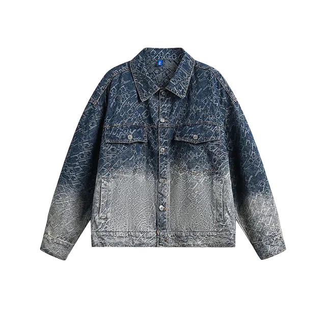 奇迹街区 复古做旧水洗牛仔宽松休闲百搭工装夹克外套 男女同款