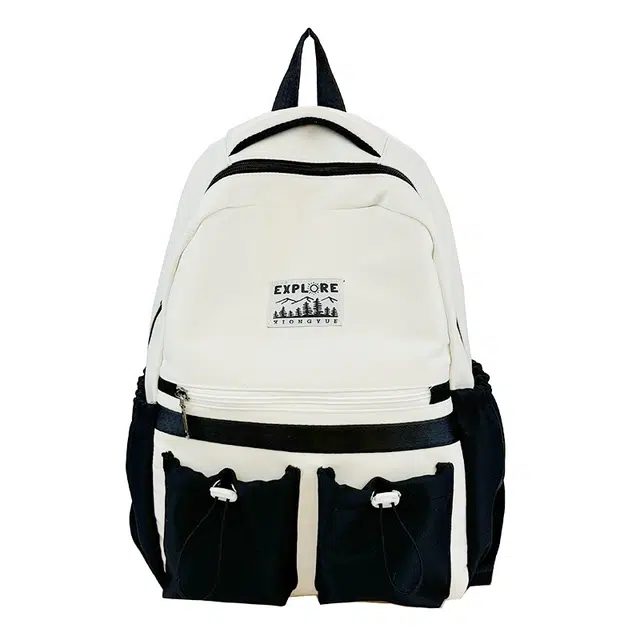 南潇湘 高颜值时尚简约大容量上课开学书包通勤百搭轻便休闲旅游背包 牛津布 双肩包 常规 男女同款情侣款 黑色/灰色/卡其色/酒红色/棕色