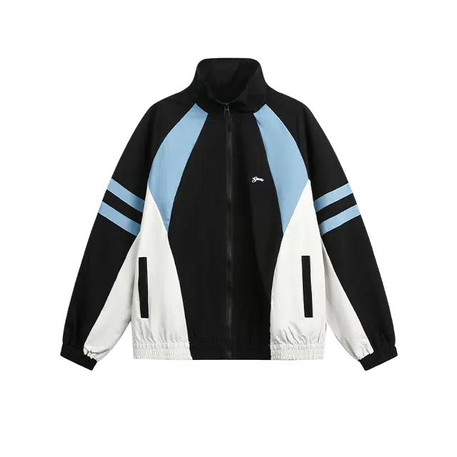 奇迹街区 日系复古拼色工装潮牌宽松休闲情侣夹克 男女同款