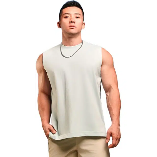 墨立方 运动冰感面料吸汗冰凉一半棉一半黑科技背心 男女同款