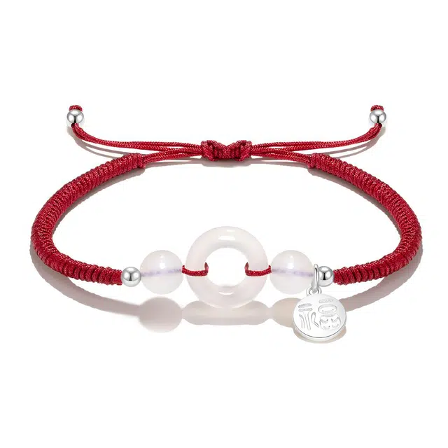 【普陀山官方已过香】 普陀山文创 平安顺遂吉祥如意新中式福气满满转运纳福诸事顺利平安扣#好运 玛瑙 手绳 男女同款情侣款