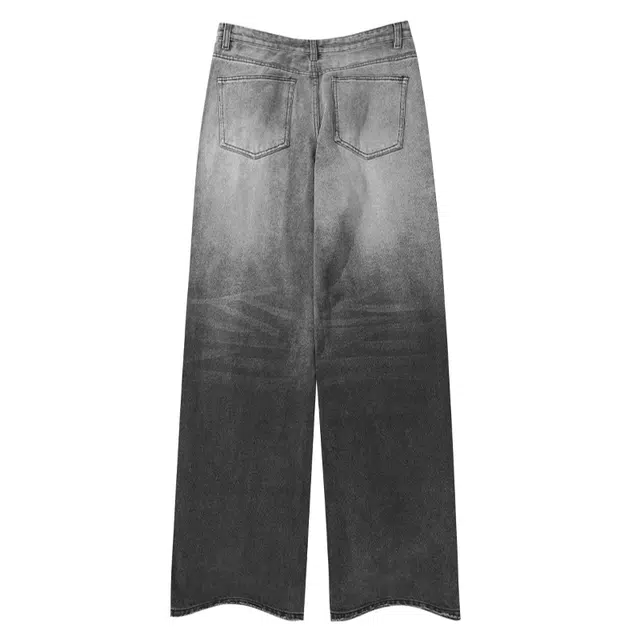 普鲁士多特蒙德 美式复古通勤水洗做旧个性高街长裤宽松直筒舒适阔腿休闲渐变设计牛仔裤 男女同款