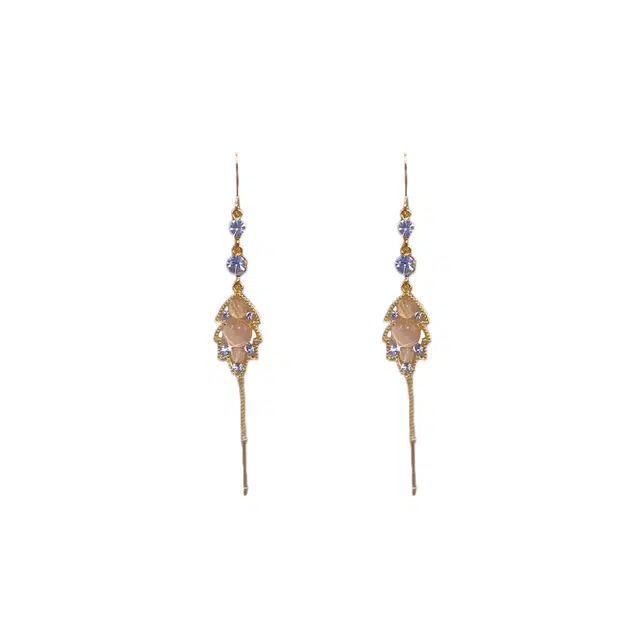 澜耀 时尚长款流苏 小众设计感轻奢高级感耳坠 铜合金 耳环 女款