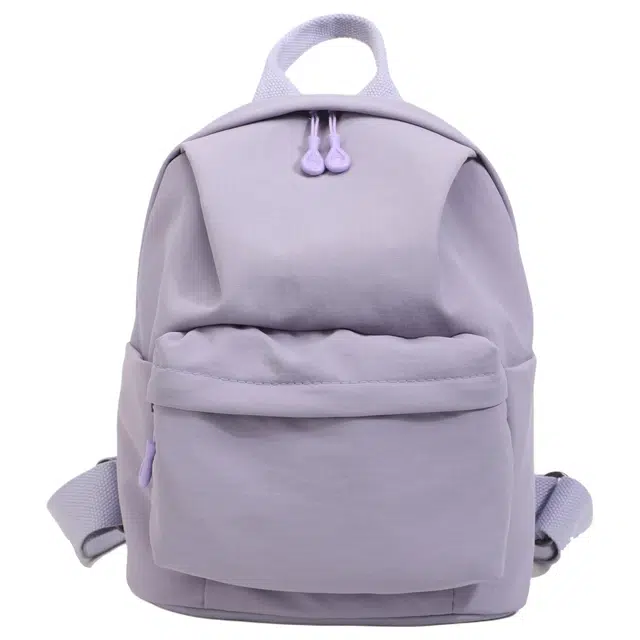 德力熊 百搭休闲纯色简约旅行轻便多功能背包 尼龙 双肩包 女款 多色