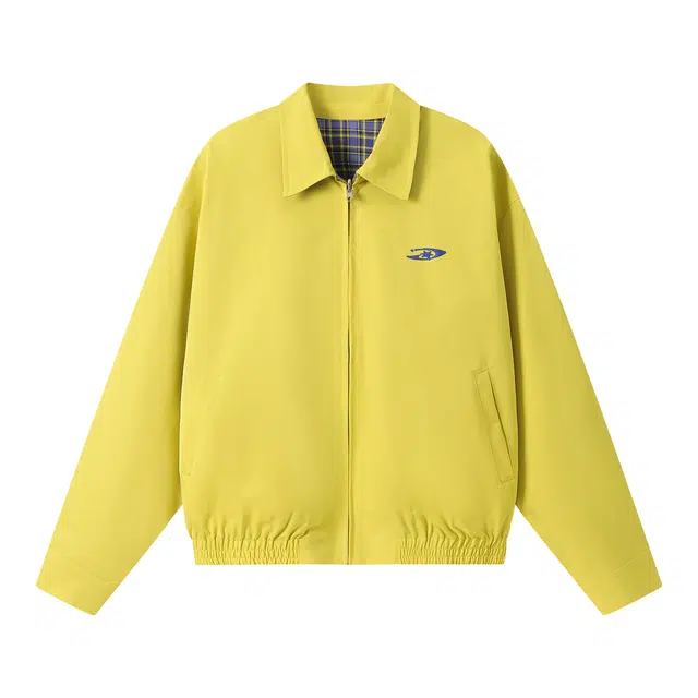 江南先生 大小孩乐园 复古格纹双面穿哈灵顿工装时尚宽松百搭长袖休闲外套夹克 男女同款