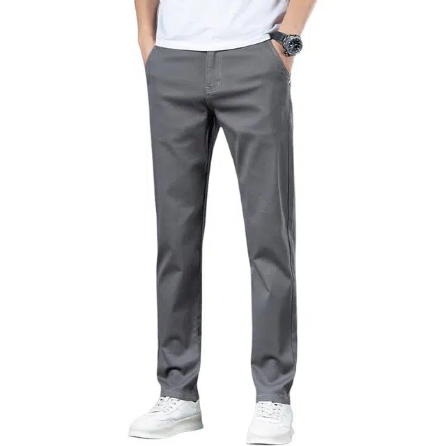 炳盛 修身直筒弹力长裤休闲裤 男女同款