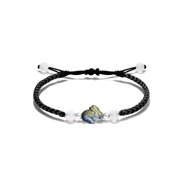 【s925银】 溯源京作 浪漫高级感森系小清新璀璨百搭精致#好运 织物 手绳 男女同款情侣款